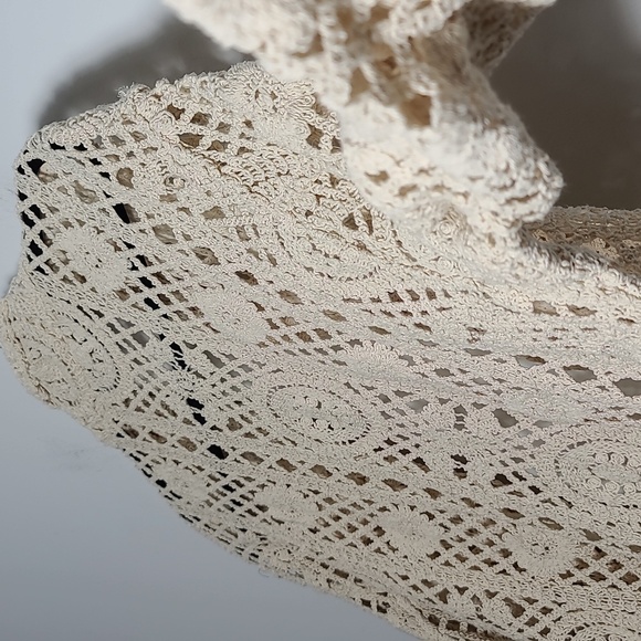 ZARA Open Crochet Cream Button Up Cardigan Shacket Coat Size Large - Picture 11 of 15